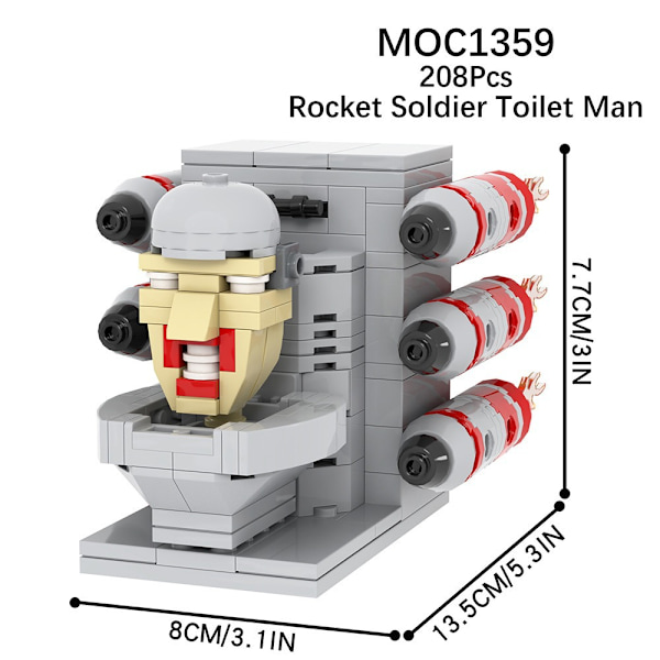 Mini Kameraman Modell Byggklossar Set för Skibidi Toalett MOC Klossar Leksaker Kit MOC1359