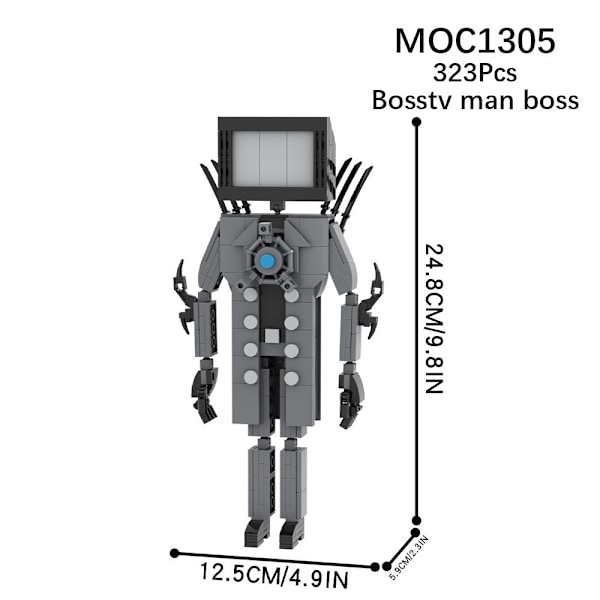 Mini Kameraman Modell Byggklossar Set för Skibidi Toalett MOC Klossar Leksaker Kit MOC1305