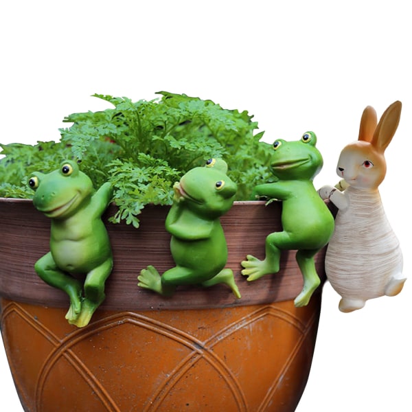 Blomkruka Hugger Plant Kruka Hugger Groda Blomkruka Hugger Fairy Garden Dekor hanging frog - after