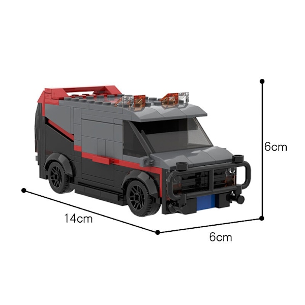 MOC A-Team Film Van Modell Byggklossar Leksaker Barn Montering Gåvor