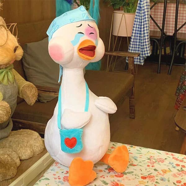 35 cm söt ful söt anka plysch docka leksak gåva tecknad stil barn trasdocka