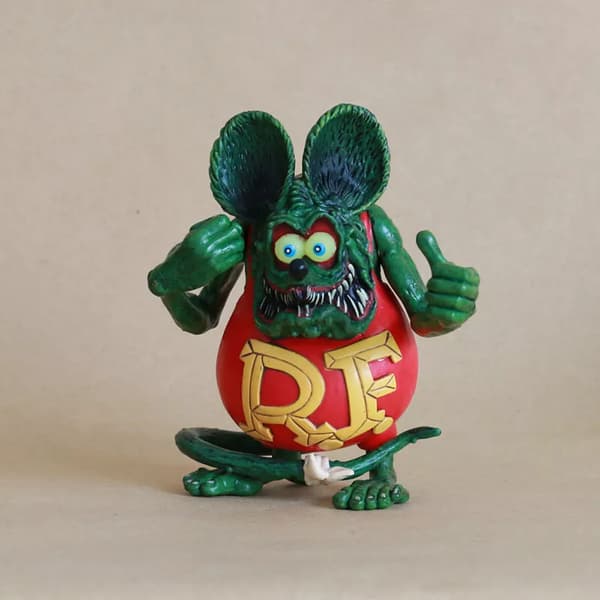 10 cm Rat Fink Pvc Action Figurleksak Samlarobjekt Modell Docka Barn Presentleksaker Inredning Red