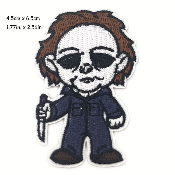 Skräckfilmer Michael Myers Halloween DBD Killer Broderad Iron Sy On Patches