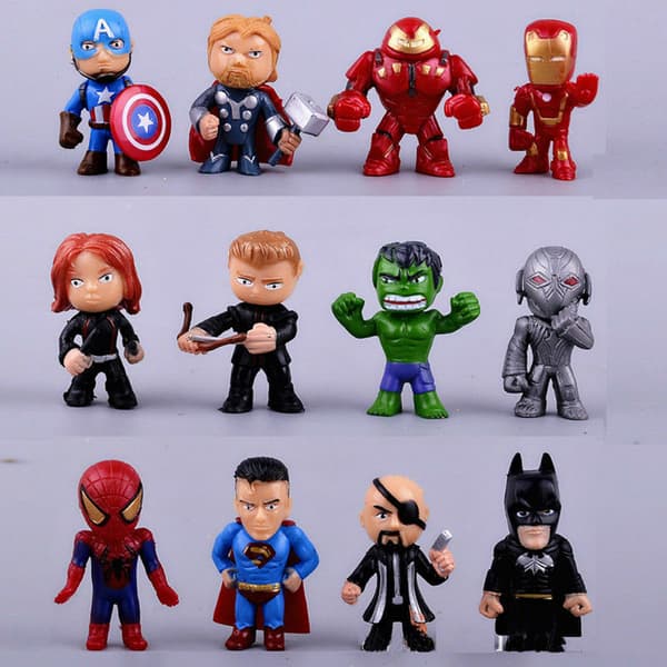 Marvel Avenger DC Toys Superhjältar Actionfigur Batman Ironman Hulk Superman