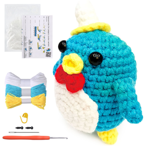Nybörjarset Startpaket Nybörjarvirkkit Djur Komplett Virkkit Gåva DIY #4
