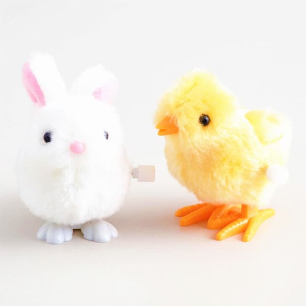 Kyckling Kanin Uppdragbar Urverksstudsande Racing Påsk Kyckling Fluffig 2st 2PCS Rabbit