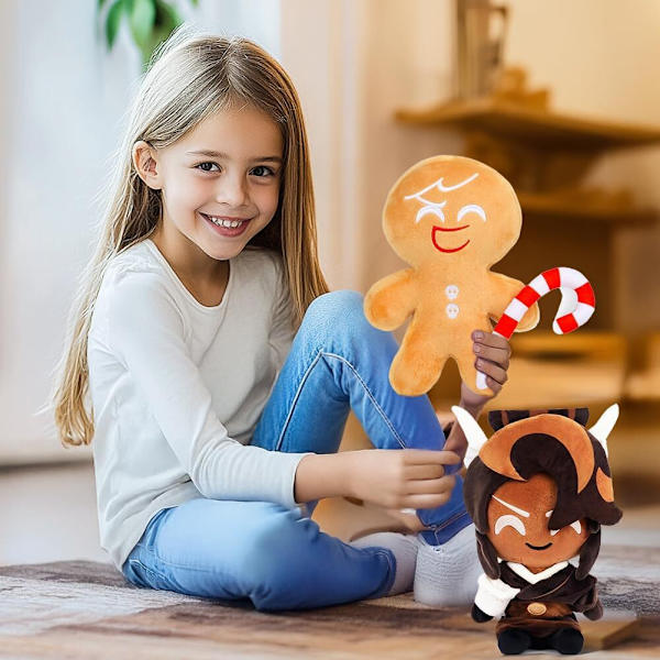 Shadow Milk Cookie Plyschleksak Docka Figur Spel Cookie Run: Kingdom Gosedjur- Espresso Cookie