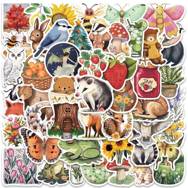 50st Forest Fairy Tale barn Barnbok Festväska Loot Fillers Dekaler Stickers