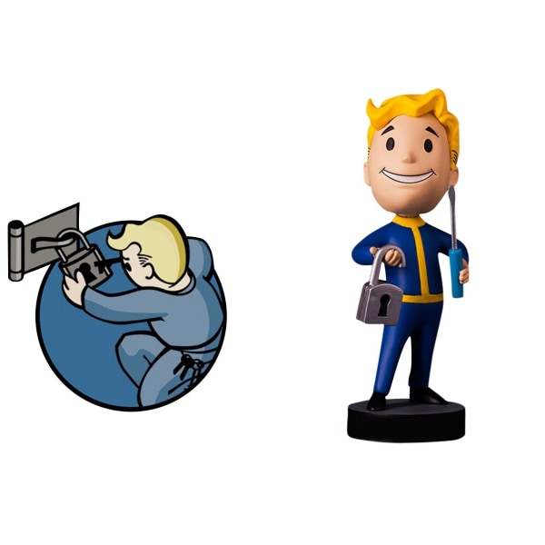 Fallout 4 Vault Boy PVC Action Figur Samlarobjekt Modell Bobblehead Toy Doll Ny A