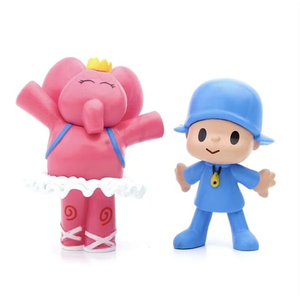 7 st/set Pocoyo Djur PVC Tecknade Figurer