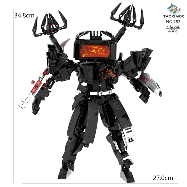 Mini Kameraman Modell Byggklossar Set för Skibidi Toalett MOC Klossar Leksaker MOC 783
