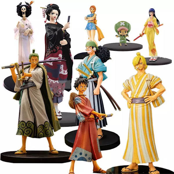 One Piece Action Figur Luffy Robin Kiku Nami Usopp Chopper Sanji Zoro modellleksak Usopp
