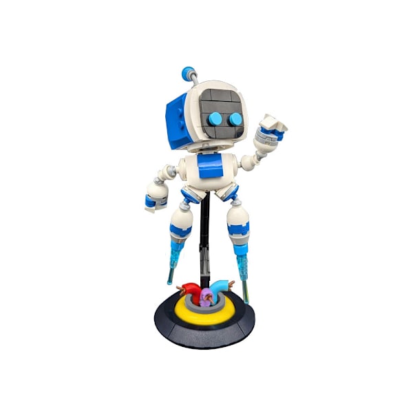 MOC Astro Bot Byggklossar med Ställ Spel Echnology Robot Modell Leksak 19 cm