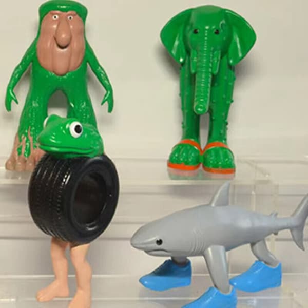 8 st Tung Tung Tung Sahur Actionfigur Docka Modell Dekor Leksak Koppar Barn Present 8pcs