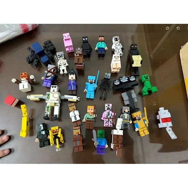 29 st/set Minecraft-serie Byggklossar Mini Leksaker Passar