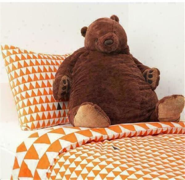 Mörkbrun Teddybjörn Jätte Plyschleksaker Docka Gosedjur Barn mjuk 60cm