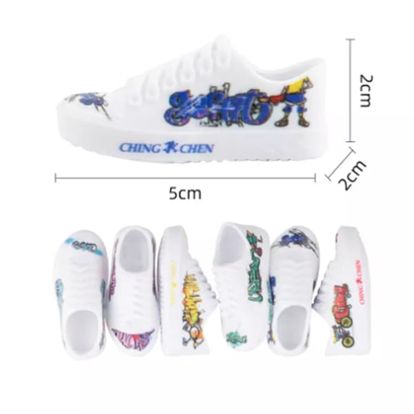 Mini Finger Scooter Set Mini Finger Skateboard med Byxor och Skor Leksakspresent Red