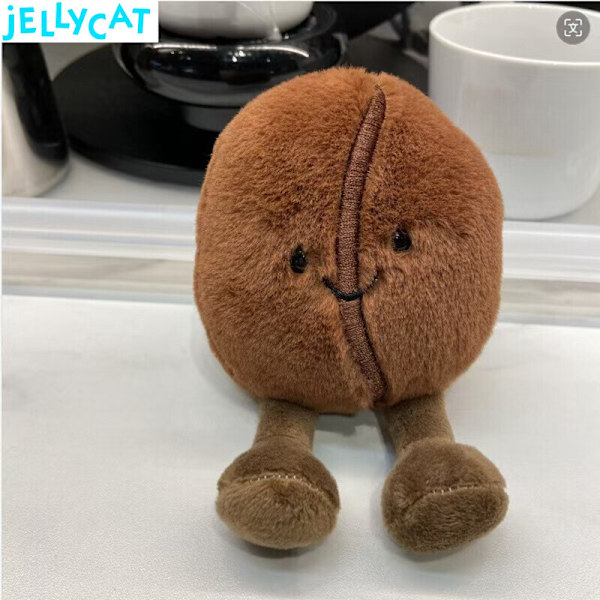 Jellycat Kaffeböna Plyschleksak – Supermjuk Söt Samlarobjekt med Originaletiketter