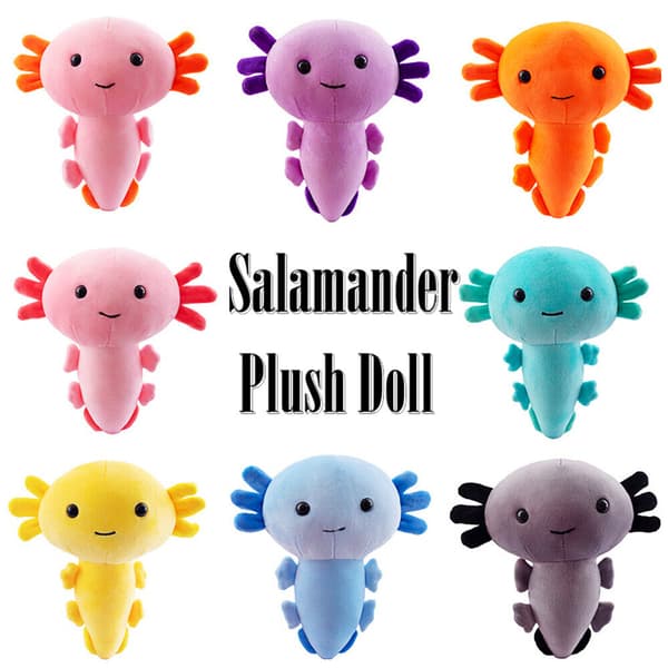 20cm Axolotl Plyschdocka Mjuk Tecknad Djur Salamander Gosedjur Barnpresenter Pink