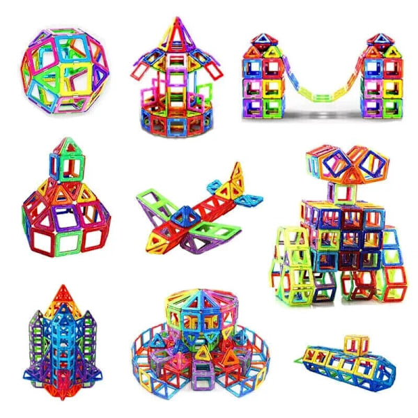 Leksaker för barn 4-12 år 50 DIY Magnetiska Byggklossar Konstruktionsset mitt