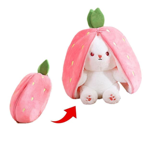 Kanin Plyschleksaker Kanin Gosedjur Docka Barn Påskgåva strawberry  35cm