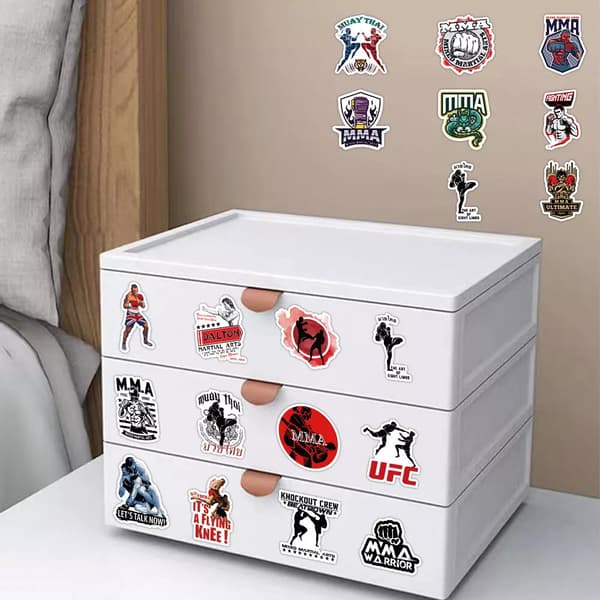 50st M.M.A. Mixed Martial Art Fighters Quotes Scrapbook Skateboard Stickers