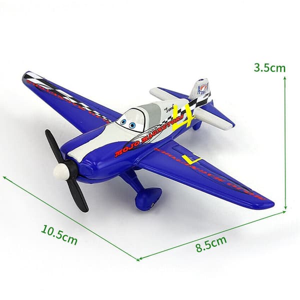 Disney Pixar Bilar Och Plan Lot Blixten 1:55 Diecast Modell Leksaker Gåva Lös Bil No. 4 Plane