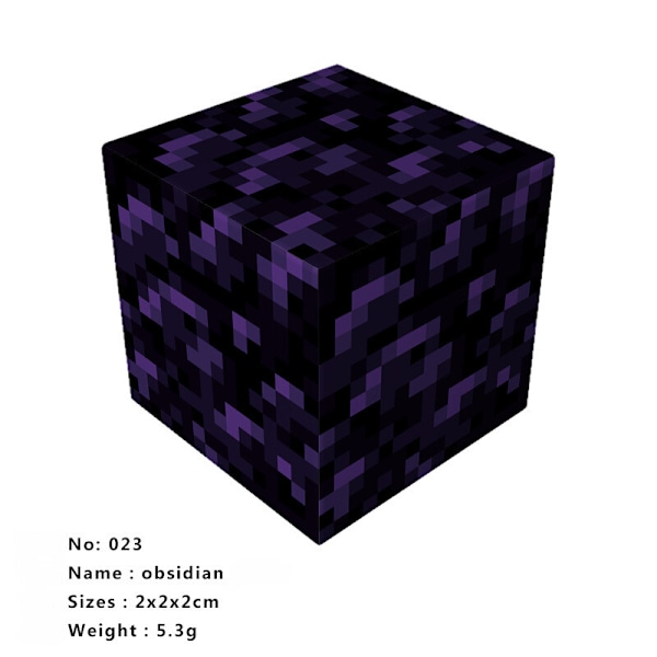Rikt utbud av magnetiska block Minecraft-kuber DIY Byggleksaker Set 10 st 17 obsidian