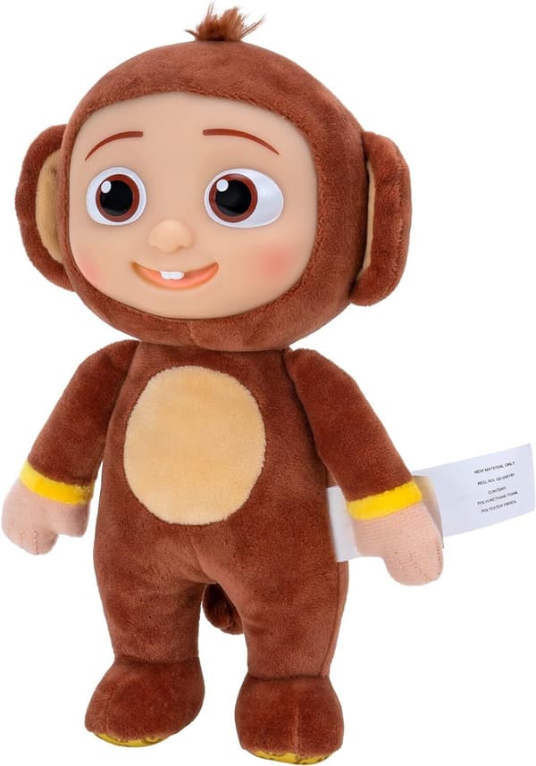 Cocomelon - JJ Monkey Plysch Action Figur Doll - Leksak för barn, pojkar och flickor, 8"
