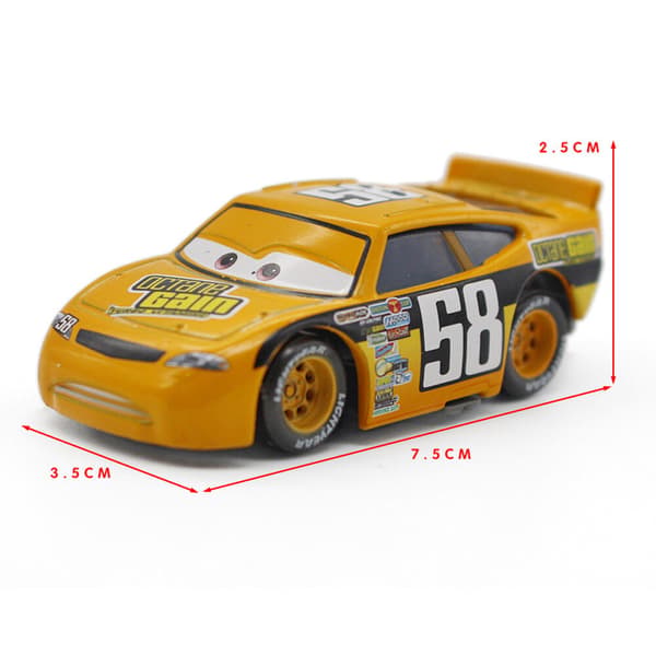 Disney Pixar Bilar Och Plan Lot Blixten 1:55 Diecast Modell Leksaker Gåva Lös Bil No.58