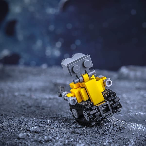 MOC Mini WALL-E Robot Byggklossar Walle Film Actionfigurer Leksaker för Barn WALL-E-Spaceman