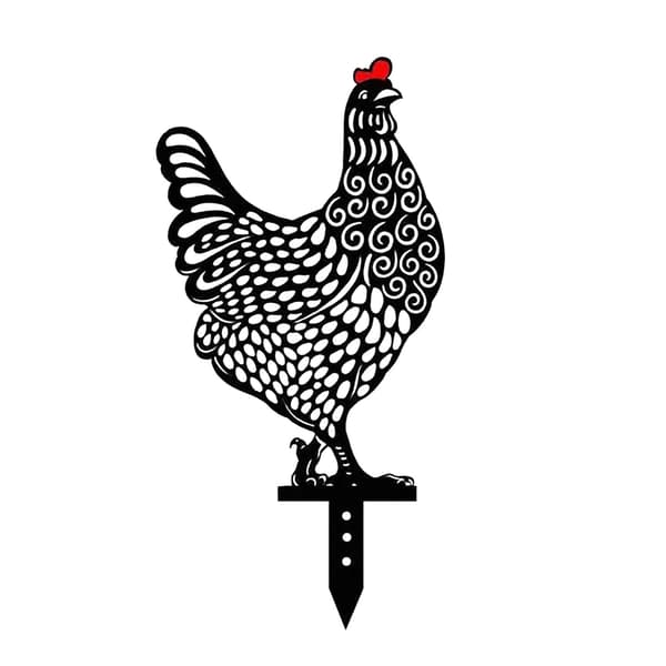 Trädgårdsprydnader Chicken Yard Art Trädgård Bakgård Gräsmatta Dekor Gåva Påsk Dekor 5pcs