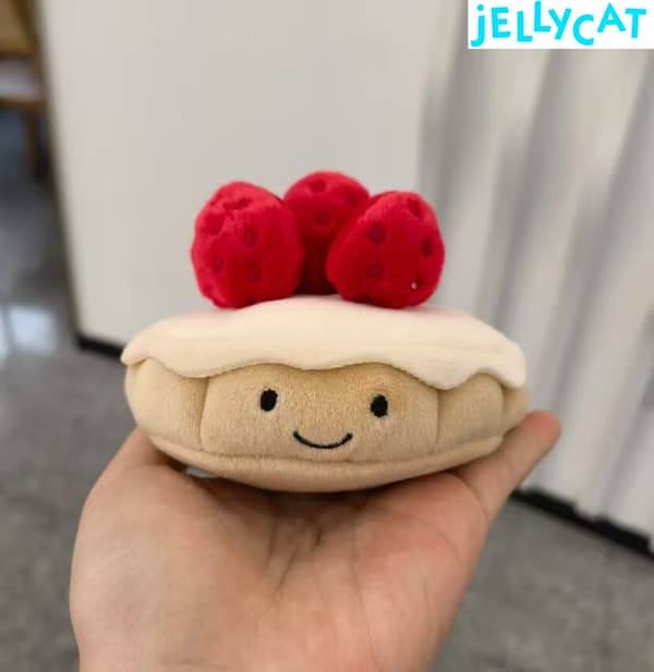 Jellycat Mini Jordgubbstårta Söt 7cm Plysch BNWT mjuk leksak