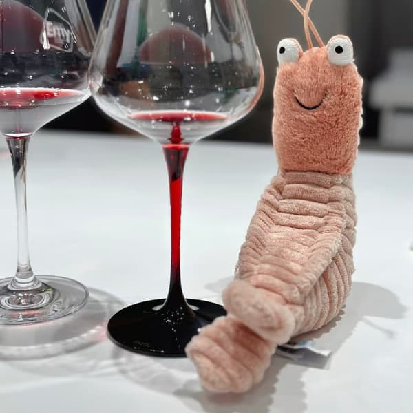 Jellycat Sheldon Räka Plyschleksak 22CM med Etiketter för Barn Samlare mjuk