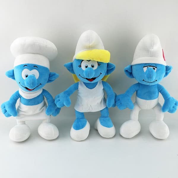 HELT NY 30 CM SMURF MJUKISLEKSA SMURFETTE PLYSCH PAPA SMURF LEKSA Bunny doll only