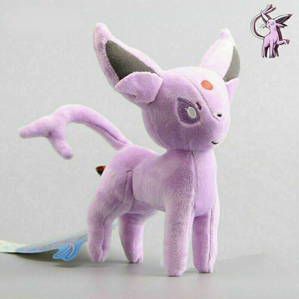 NYTT 7 Evolution av Eevee Plyschdocka Set Eeveelution Stående Mjuk Leksak Gåvor 9pcs