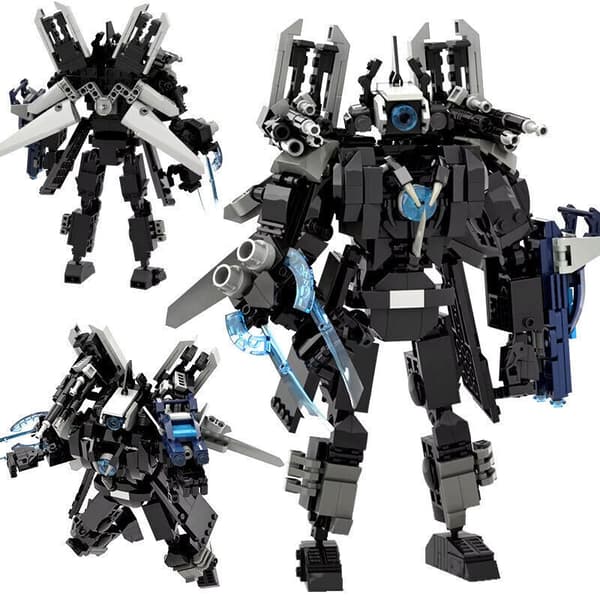 MOC Skibidi Toalett Byggklossar Set Titan Speakerman Cameraman Tvman Klossar 96