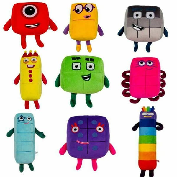 Numberblocks Tecknad Plyschdocka 1-10 Nummer Barn Mjuk Pedagogisk Leksak Gåva Five