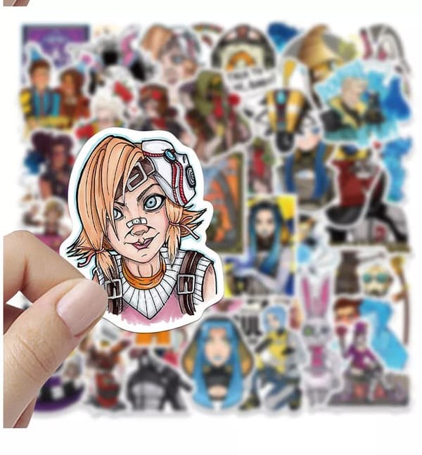 50 klassiska Borderlands Game Character Stickers New Tales PS5 XBox Decal Graffiti