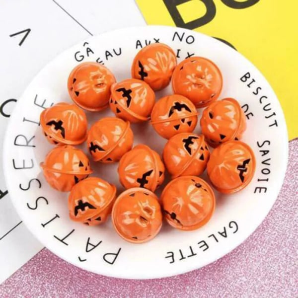 5/9 st metall 3/4 cm Halloween pumpa klockor dekoration Hängande prydnader dekor 9pcs