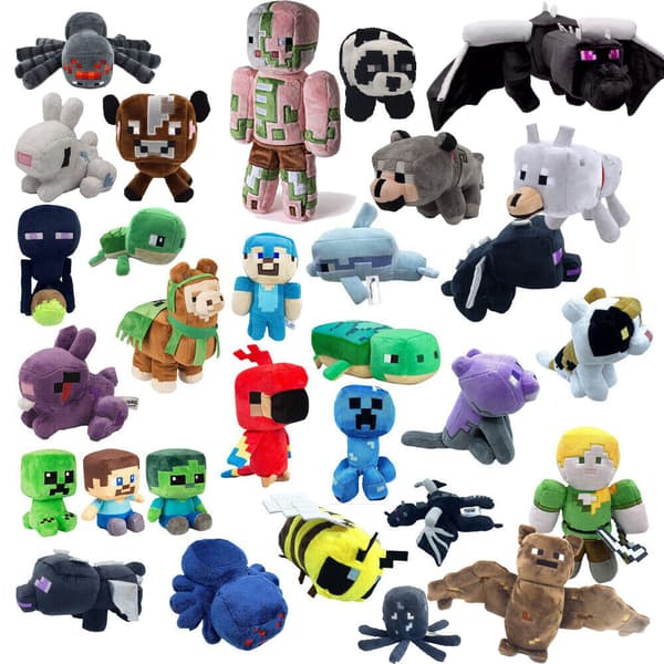 XMAS Minecraft Plysch Barn Present Barn Fyllda Djur Mjuka Gosedjur Leksaker 16cm Mooshroom
