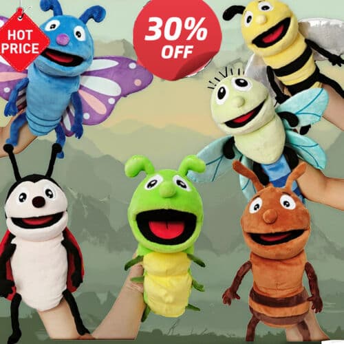 Mjuka Insekts- och Djurhanddockor för Barns Berättande och Rollek BUTTERFLY