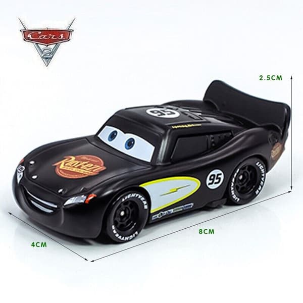 Disney- Pixar Cars No.95 Black McQueen 1:55 Toy Diecast Model Barn billeksaker