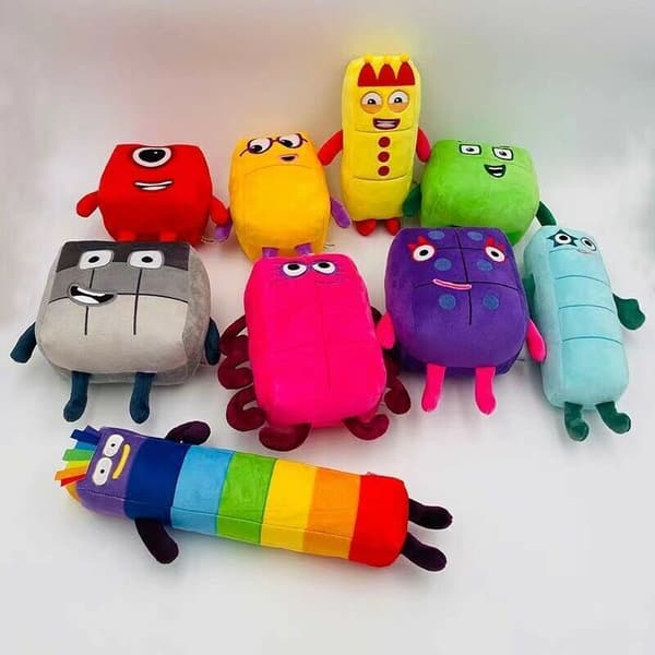 Numberblocks Tecknad Plyschdocka 1-10 Nummer Barn Mjuk Pedagogisk Leksak Gåva Five