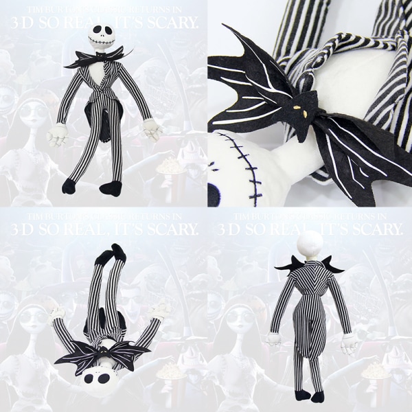 50cm Jack Skellington Plyschleksaker Hot Movie The Nightmare Before Christmas Doll