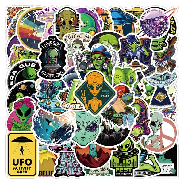 50 st UFO Alien Små Grå Män Arbetsarter Ancient Orion Scrapbook ...