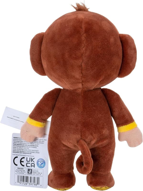 Cocomelon - JJ Monkey Plysch Action Figur Doll - Leksak för barn, pojkar och flickor, 8"