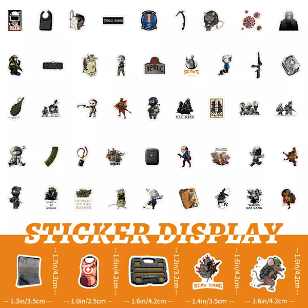 103X Söt Meme Escape from Tarkov Video Game Character Stickers Laptop Graffiti