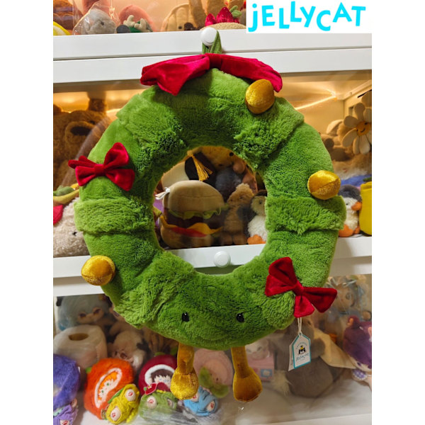 JELLYCAT Julkrans Plyschleksak Med Etiketter Julklapp 20/40CM Mjuk Size Christmas wreath 40cm