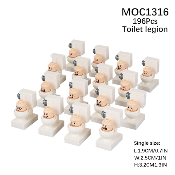 Mini Kameraman Modell Byggklossar Set för Skibidi Toalett MOC Klossar Leksaker Kit MOC1316